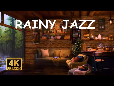 Rainy Jazz with Relaxing Jazz Music ☕ Background Instrumental to Relax, Study, Work