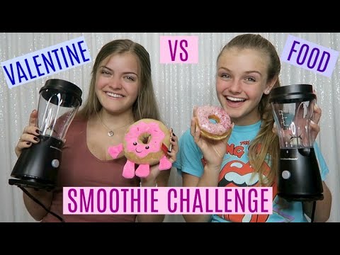 Valentine vs Food Smoothie Challenge ~ Jacy and Kacy