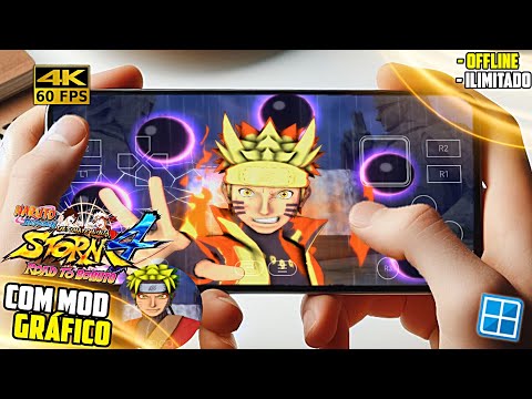 INCRÍVEL! Naruto Storm 4 OFICIAL COM MOD GRÁFICO 4K No CELULAR ▶ Instalação (WINLATOR 9.0) ILIMITADO