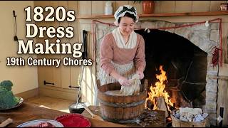 Sewing an 1820s Dress in the 1820s |Silk Day Dress| No Talking