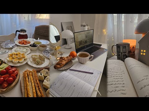 simple days in winter 🏡| family breakfast, cozy snowy morning, cooking