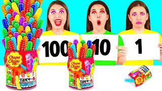 100 Layers of Food Challenge | Simple Secret Kitchen Hacks and Tools by TeenTeam Challenge
