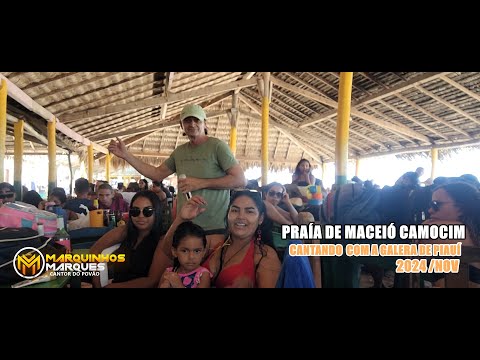 CANTANDO COM A GALERA DE PIAUÍ NA PRA DE MACEIÓ CAMOCIM NOV2024 MARQUINHOS MARQUES