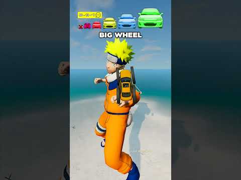 Big & Small Cars vs Giant Monkey Punch & Kick #beamngdrive