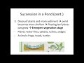 Pond Succession and Ecosystem Changes