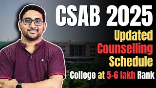 CSAB Counselling 2025 Updated schedule | Csab vacant Seats | Csab Counselling Process , Cutoff