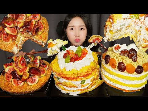 새벽 3시부터 웨이팅이요?!?🤯 성심당 안녕 크레페 케이크 & 알밤 시루 케이크 먹방 ASMR | EATING SOUNDS CAKE MUKBANG