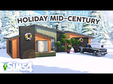 Colorful Holiday Mid-Century Modern // The Sims 4 Speed Build