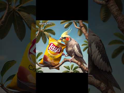 Tiki Just Wanted to Eat Lay's Potato Chips | Ai Story #cockatielsinging #aiimages #cockatiel #parrot