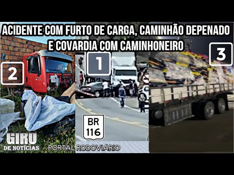 Caminhão e carro batem entre Jequié e Poções, Veja o que a Policia obrigou caminhoneiro fazer