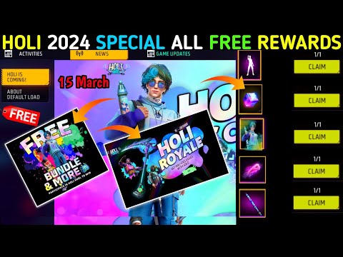 Holi Event Free Fire 2024 😘😳 | Free Fire New Event | FF New Event | Upcoming Events In Free Fire