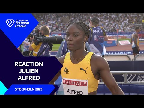 "I had a mental block in practice" - Julien Alfred on 100m win in Stockholm - Wanda Diamond League