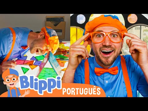 Blippi Aprende Sobre Luzes e Cores! 🚨 1 HORA DE BLIPPI BRASIL! 🟠 Vídeos Educativos para Crianças