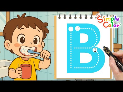 Can you find letter B in the alphabet? | Make the letter B appear with colored sand | Kids English