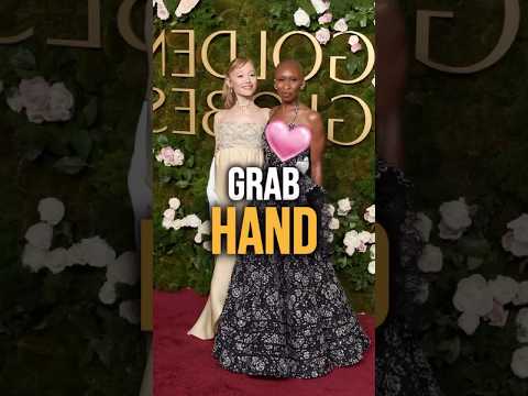 No wonder Cynthia Erivo suddenly signaled Ariana Grande to grab her hand #celebrity #CynthiaErivo