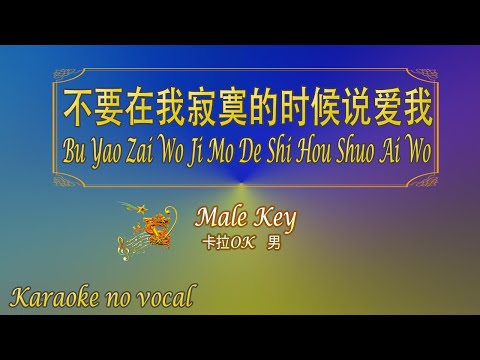 不要在我寂寞的時候說愛我 【卡拉OK (男)】《KTV KARAOKE》 – Bu Yao Zai Wo Ji Mo De Shi Hou Shuo Ai Wo (Male)