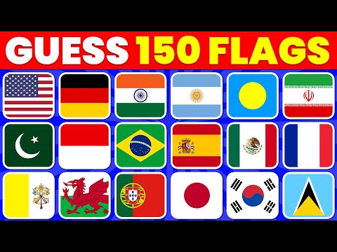 Guess The Country By The Flag Quiz 🚩 | Can You Guess 150 Flags?