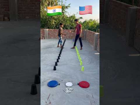 India 🇮🇳 vs America 🇺🇸 💪💥who’s winner #tricky #funny #challenge #game #running #funny #run