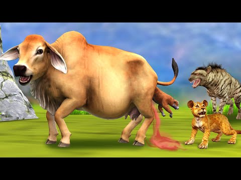 शेर बना गर्भवती गाय का बच्चा Pregnant Cow And Lion Cub Story Sher Bana Gaay ka Bachha Moral Stories