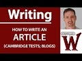 Article Writing Techniques and Insights