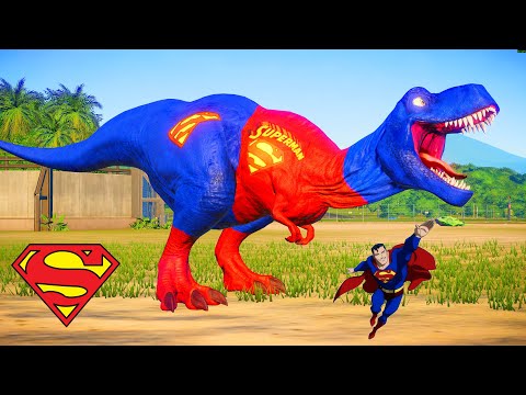 DINOSSAURO REX do SUPERMAN | Jurassic World Evolution 🌎 Jogo de Dinossauro