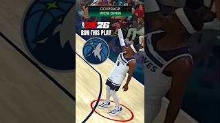 Run This TIMBERWOLVES Play To Get Wide Open 3s 🏀 #nba2k26 #shorts #timberwolves