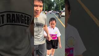 FAES family day fun run with Captain Blind, Joy  and Yayan. 