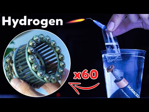 Turning Water into Hydrogen using Battery Pins - Hydrogen Generator Simply (HHO)