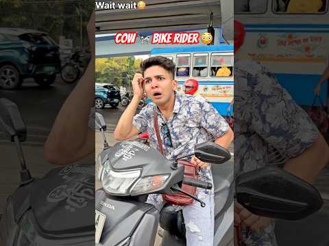 Oh my god😳cow bike Chala raha h