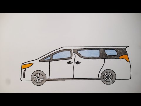 Cara Menggambar Mobil Toyota Alphard Sederhana Bagus