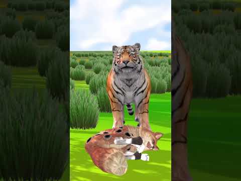 लोमड़ी की चालाकी और बाघ की अकड़ | Animals Stories | Hindi Kahani | #shorts