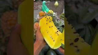 Yellow Watermelon😋 #shorts #streetfood #watermelon #viral #trending #fruitcutting #furries