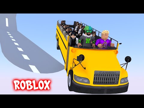 Tehlikeli Yollarda Okul Otobüsü Sürdük | Roblox 🚌 Dangerous School Bus Driving