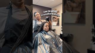 She cut her locs. Watch this transformation #transformation #pixiecut #shorthaircut