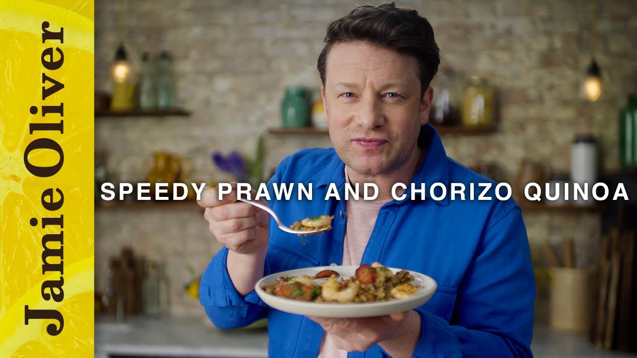 Speedy Prawn and Chorizo Quinoa Jamie Oliver