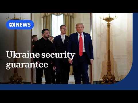YouTube video thumbnail: Trump Backs European Security Guarantee for Ukraine