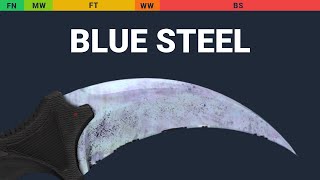 Karambit Blue Steel Wear Preview