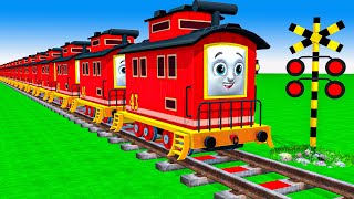 【踏切アニメ】あぶない電車 TRAIN THOMAS vs Fumikiri 3D Railroad Crossing Animation #1million