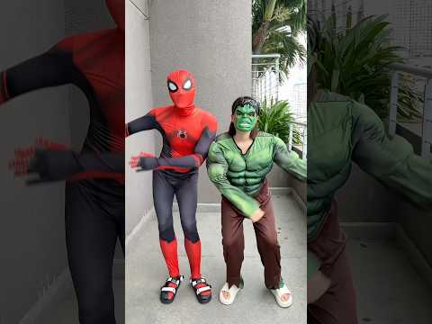 Hulk and Spiderman funny Dance 5 🕷️💚 #shorts #funny