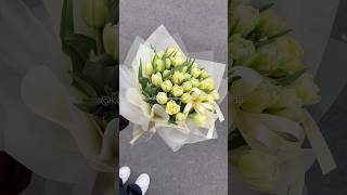 How to wrap a bouquet of tulips STEP BY STEP KOREAN WRAPPING TUTORIAL | Layered wrapping technique