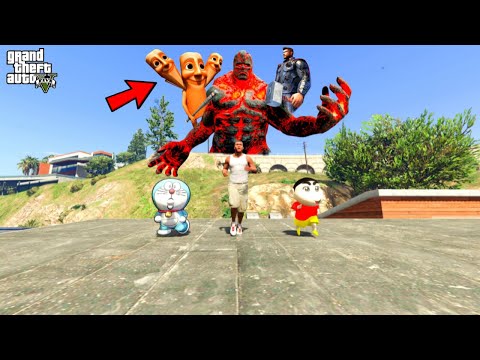 Tung Tung Tung Sahur Attack On Franklin Thor Lava God Entered Inside Body in GTA5 #1