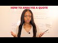 Analyzing Quotations in Essays