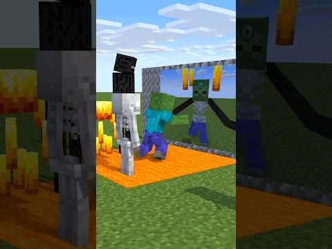 Magic mirror or new mob?😳|#minecraft #shorts