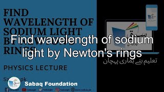 Find wavelength of sodium light by Newton's rings