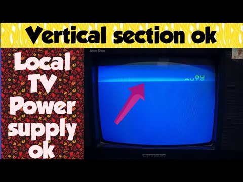 Power section ok, Vertical section ok but vertical fault  in local crt tv.