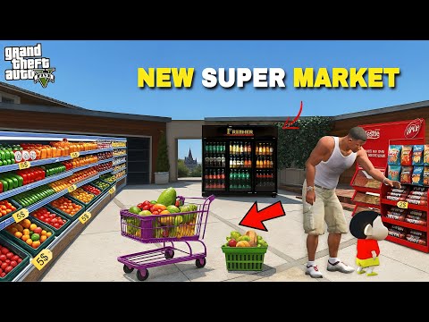 GTA V : Franklin & Shinchan Open New SUPER MARKET Together in GTA 5 ! in Telugu