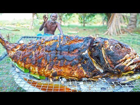 MONSTER FISH TANDOOR | DELICIOUS FISH COOKED INSIDE SALT | Village Grandpa