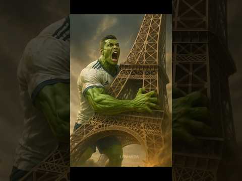 HULK Ronaldo SMASHES City Until Messi Saves Him #ronaldo #cr7 #messi #neymar #football #shorts