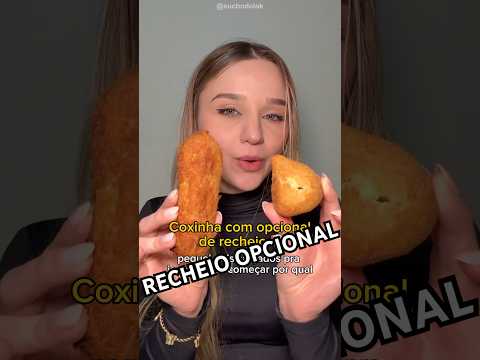 O RECHEIO CAIU DA COXINHA ☠️😱 #coxinha #salgado #comendo #comendosalgado #maioneseverde