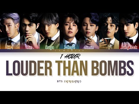 [1 HOUR] BTS Louder than bombs Lyrics (방탄소년단 Louder than bombs 가사) [Color Coded Lyrics/Han/Rom/Eng]